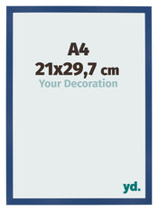 Cornice 21x29 7 cm A4 Blu Scuro MDF Bologna Davanti Dimensione | Yourdecoration.it