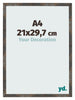 Cornice 21x29 7 cm A4 Metallo Ossidato MDF Bologna Davanti Dimensione | Yourdecoration.it