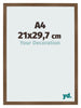 Cornice 21x29 7 cm A4 Rovere Rustico MDF Bologna Davanti Dimensione | Yourdecoration.it