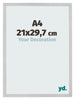 Cornice 21x29 7cm A4 Acciaio Inox MDF Bologna Davanti Dimensione | Yourdecoration.it