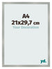 Cornice 21x29 7cm A4 Alluminio Spazzolato MDF Bologna Davanti Dimensione | Yourdecoration.it