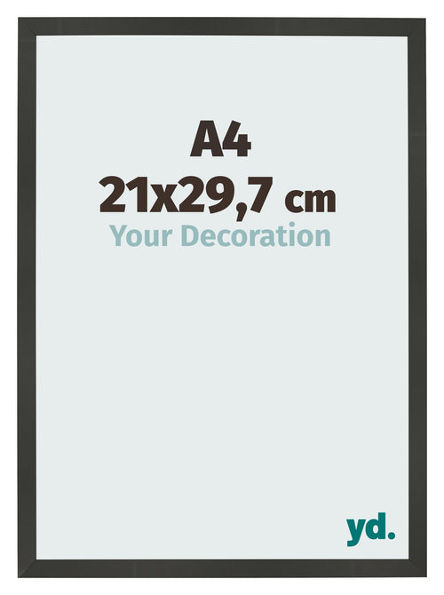 Cornice 21x29 7cm A4 Antracite MDF Bologna Davanti Dimensione | Yourdecoration.it