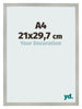 Cornice 21x29 7cm A4 Argento Opaco MDF Bologna Davanti Dimensione | Yourdecoration.it