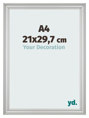 Cornice 21x29 7cm A4 Argento Opaco MDF Lazio Davanti Dimensione | Yourdecoration.it