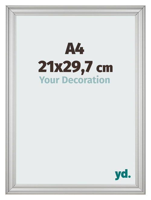 Cornice 21x29 7cm A4 Argento Opaco MDF Lazio Davanti Dimensione | Yourdecoration.it