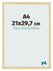 Cornice 21x29 7cm A4 Faggio Decorativo MDF Bologna Davanti Dimensione | Yourdecoration.it