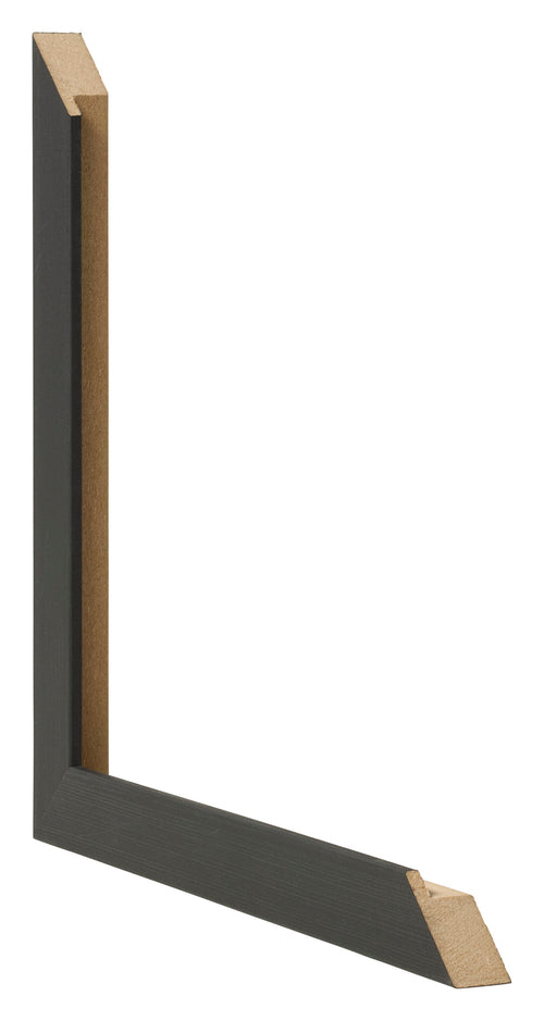 Cornice 21x29 7cm A4 Grana Di Legno Nero MDF Bologna Dettaglio Intersezione | Yourdecoration.it