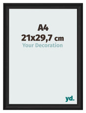 Cornice 21x29 7cm A4 Grana Di Legno Nero MDF Lazio Davanti Dimensione | Yourdecoration.it