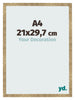 Cornice 21x29 7cm A4 Oro Antico MDF Bologna Davanti Dimensione | Yourdecoration.it