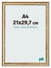 Cornice 21x29 7cm A4 Oro Antico MDF Lazio Davanti Dimensione | Yourdecoration.it