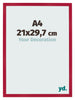 Cornice 21x29 7cm A4 Rosso MDF Bologna Davanti Dimensione | Yourdecoration.it