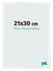 Cornice 21x30 cm Bianco Lucente MDF Bologna Davanti Dimensione | Yourdecoration.it
