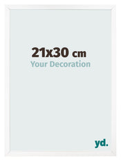 Cornice 21x30 cm Bianco Opaco MDF Bologna Davanti Dimensione | Yourdecoration.it