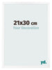 Cornice 21x30 cm Bianco Opaco MDF Bologna Davanti Dimensione | Yourdecoration.it