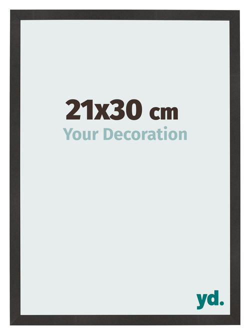 Cornice 21x30 cm Nero Opaco MDF Bologna Davanti Dimensione | Yourdecoration.it