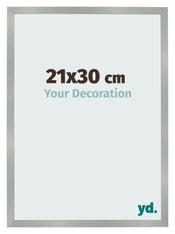 Cornice 21x30cm Alluminio Spazzolato MDF Bologna Davanti Dimensione | Yourdecoration.it
