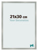 Cornice 21x30cm Alluminio Spazzolato MDF Bologna Davanti Dimensione | Yourdecoration.it