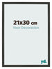 Cornice 21x30cm Antracite MDF Bologna Davanti Dimensione | Yourdecoration.it