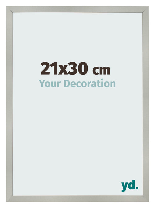 Cornice 21x30cm Argento Opaco MDF Bologna Davanti Dimensione | Yourdecoration.it