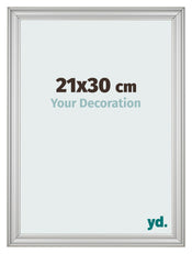 Cornice 21x30cm Argento Opaco MDF Lazio Davanti Dimensione | Yourdecoration.it