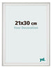 Cornice 21x30cm Bianco Spazzato MDF Lazio Davanti Dimensione | Yourdecoration.it