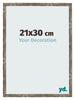 Cornice 21x30cm Blu Oro Fondente MDF Bologna Davanti Dimensione | Yourdecoration.it