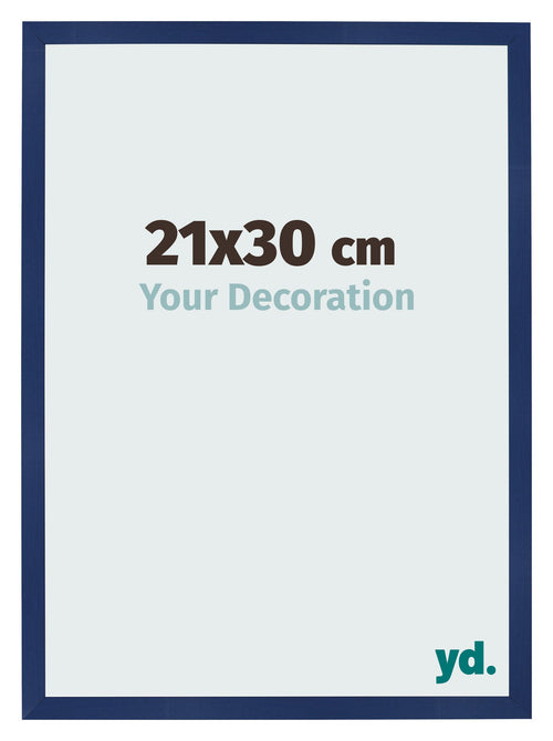 Cornice 21x30cm Blu Scuro Spazzato MDF Bologna Davanti Dimensione | Yourdecoration.it