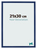 Cornice 21x30cm Blu Scuro Spazzato MDF Bologna Davanti Dimensione | Yourdecoration.it