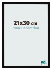 Cornice 21x30cm Nero Lucente MDF Bologna Davanti Dimensione | Yourdecoration.it