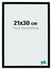 Cornice 21x30cm Nero Lucente MDF Bologna Davanti Dimensione | Yourdecoration.it