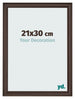 Cornice 21x30cm Quercia Scura MDF Lazio Davanti Dimensione | Yourdecoration.it