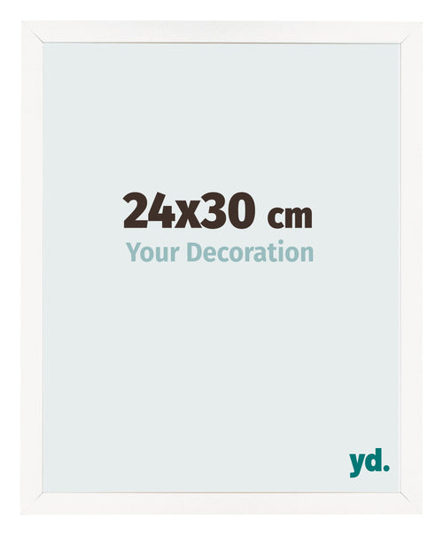 Cornice 24x30 cm Bianco Lucente MDF Bologna Davanti Dimensione | Yourdecoration.it