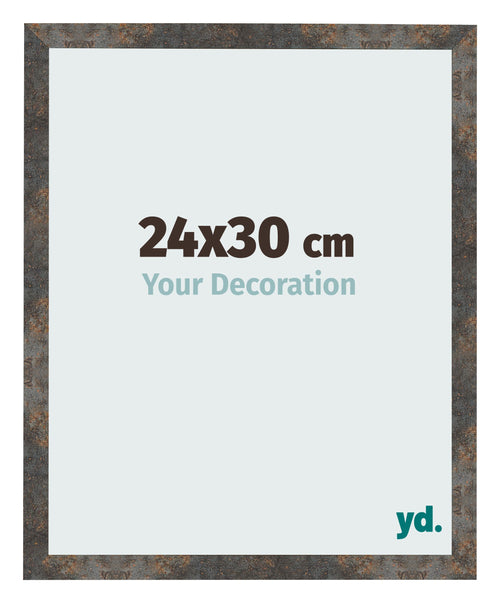 Cornice 24x30 cm Metallo Ossidato MDF Bologna Davanti Dimensione | Yourdecoration.it