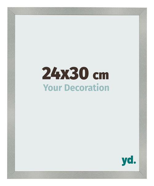 Cornice 24x30cm Alluminio Spazzolato MDF Bologna Davanti Dimensione | Yourdecoration.it