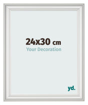 Cornice 24x30cm Bianco Spazzato MDF Lazio Davanti Dimensione | Yourdecoration.it