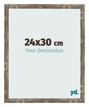Cornice 24x30cm Blu Oro Fondente MDF Bologna Davanti Dimensione | Yourdecoration.it