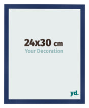 Cornice 24x30cm Blu Scuro Spazzato MDF Bologna Davanti Dimensione | Yourdecoration.it