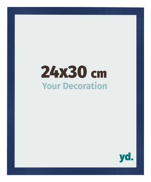 Cornice 24x30cm Blu Scuro Spazzato MDF Bologna Davanti Dimensione | Yourdecoration.it