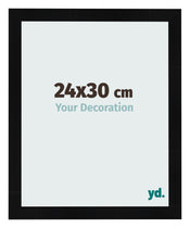 Cornice 24x30cm Nero Argento Lucido MDF Pisa Davanti Dimensione | Yourdecoration.it
