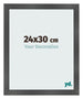 Cornice 24x30cm Nero Argento Lucido MDF Pisa Davanti Dimensione | Yourdecoration.it
