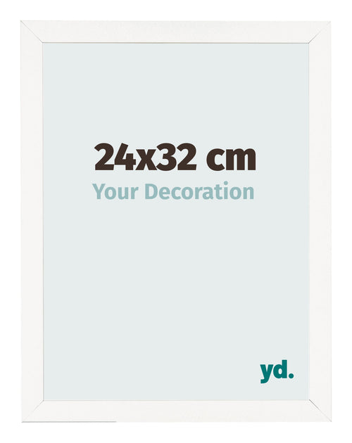 Cornice 24x32 cm Bianco Lucente MDF Bologna Davanti Dimensione | Yourdecoration.it