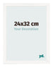 Cornice 24x32 cm Bianco Lucente MDF Bologna Davanti Dimensione | Yourdecoration.it