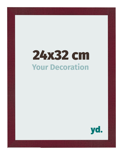 Cornice 24x32 cm Vino Rosso Spazzato MDF Bologna Davanti Dimensione | Yourdecoration.it