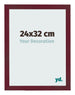 Cornice 24x32 cm Vino Rosso Spazzato MDF Bologna Davanti Dimensione | Yourdecoration.it