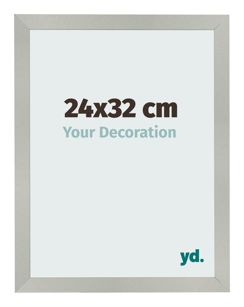 Cornice 24x32cm Argento Opaco MDF Bologna Davanti Dimensione | Yourdecoration.it
