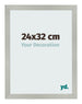 Cornice 24x32cm Argento Opaco MDF Bologna Davanti Dimensione | Yourdecoration.it