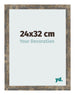 Cornice 24x32cm Blu Oro Fondente MDF Bologna Davanti Dimensione | Yourdecoration.it