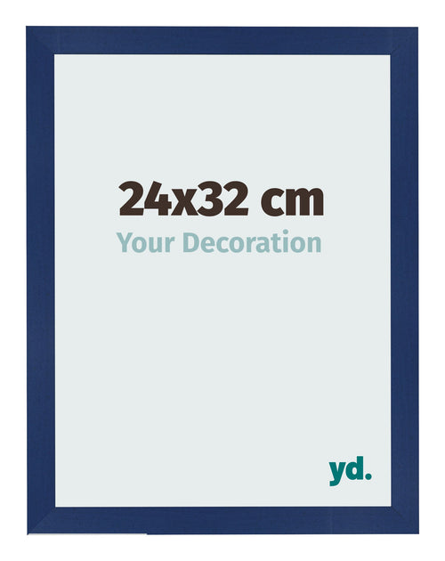 Cornice 24x32cm Blu Scuro Spazzato MDF Bologna Davanti Dimensione | Yourdecoration.it