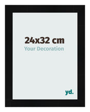 Cornice 24x32cm Nero Argento Lucido MDF Pisa Davanti Dimensione | Yourdecoration.it
