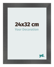 Cornice 24x32cm Nero Argento Lucido MDF Pisa Davanti Dimensione | Yourdecoration.it